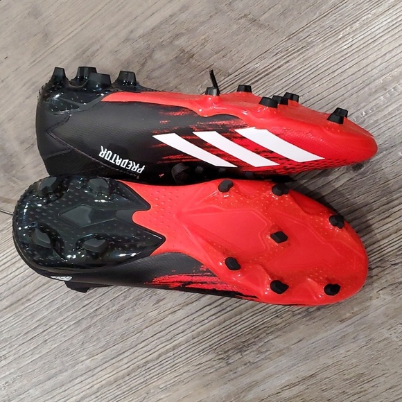 RARE Adidas Predator 20.3 Core Black Cloud White Soccer Cleats Size 6